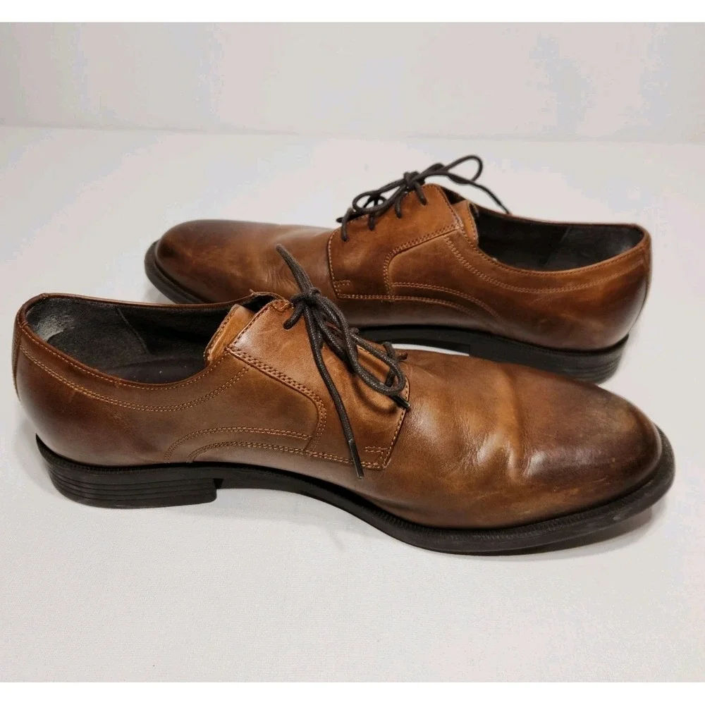 Cole Haan Mens Leather Dress Shoe Size 11.5M‎ Brown C24046 Oxford Lace Up